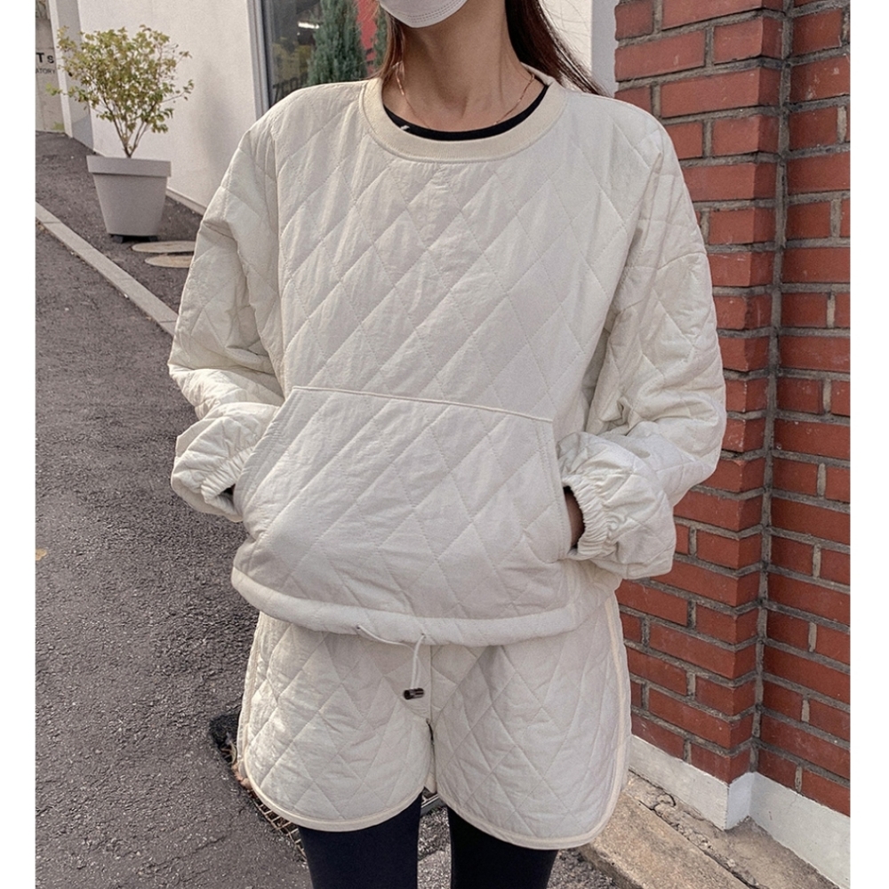 Padded crew and shorts set